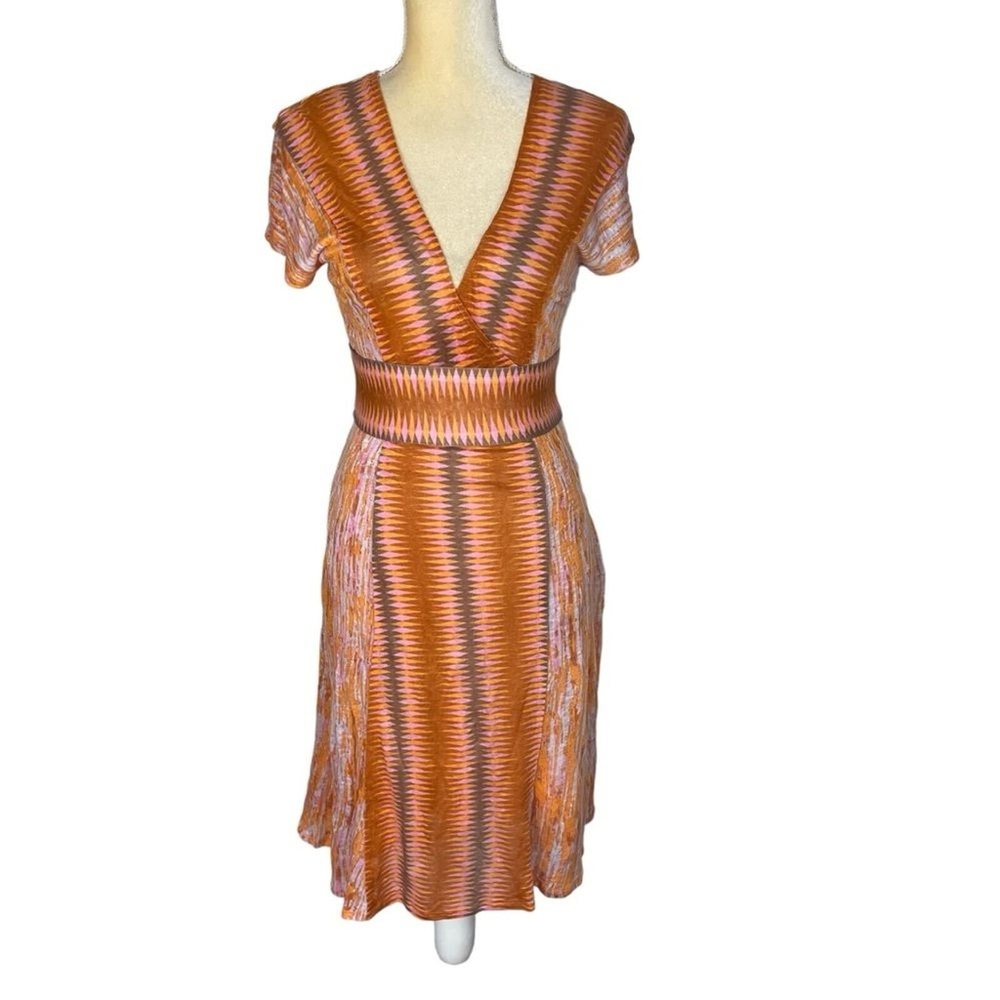 NWT Plenty by Tracy Reece Linen Dress Anthropologie V Neck Cap Sleeve Bohemian 4